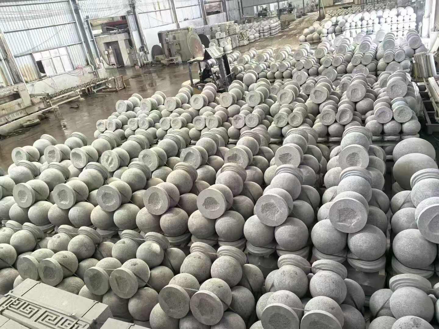 安康芝麻白圆球 石球 挡车球